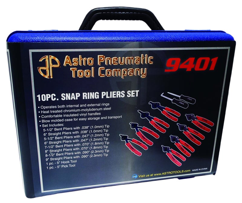 Astro Pneumatic Tool Astro 9401 10-Piece Snap Ring Pliers Set - Image 3